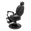 ⁦כסא ברבר למספרה דגם P6 Matte Black Vintage Style⁩ – תמונה ⁦2⁩